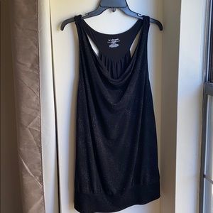 LB18/20 Sparkling Black Cowl Neck Top